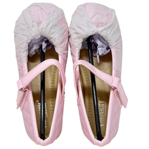 Via Pinky Collection Girls Quilted Ballet Flats Size 11 Pink With Box - Picture 2 of 6